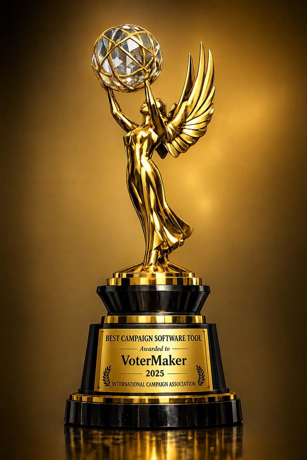 Voters holding vote sticker and US flag